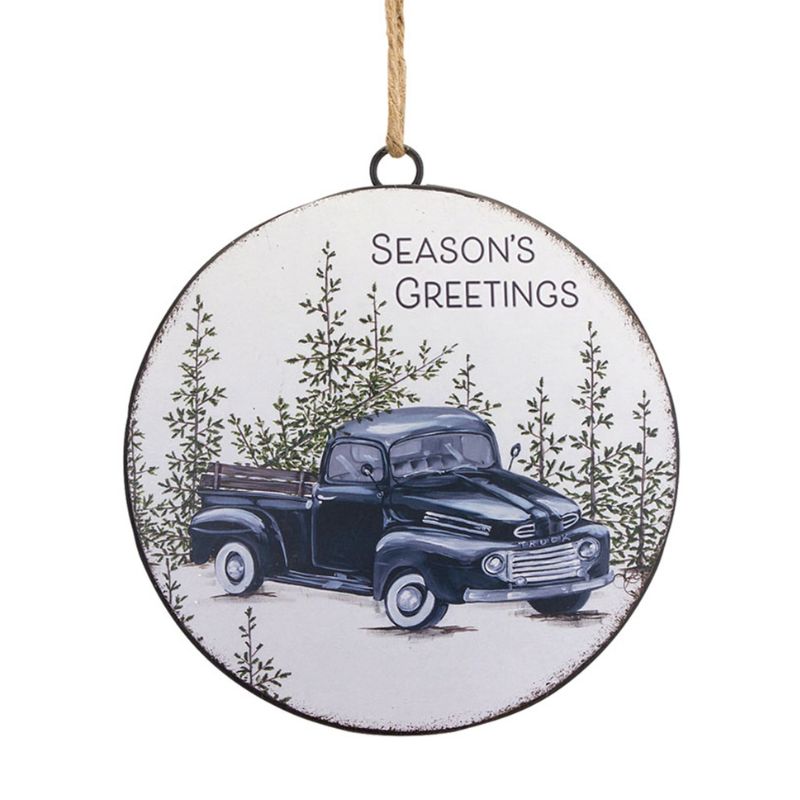 Truck & Tree Disc Ornament